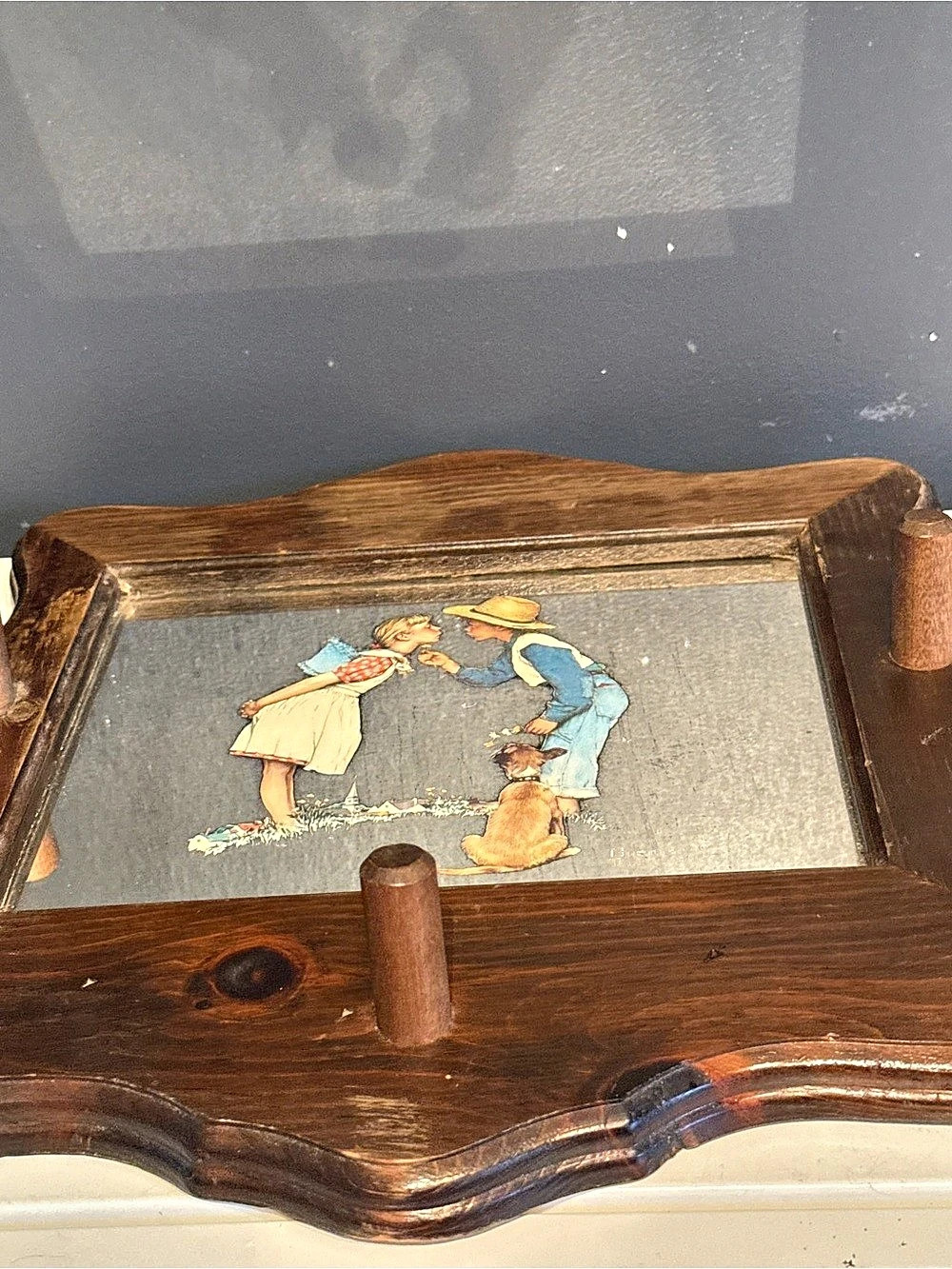 Murray Skoff Enterprises Framed Illustrated Wall Art in Brown & Blue